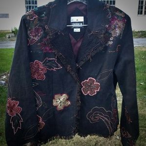 Yak Magik Black Embroidered Jacket